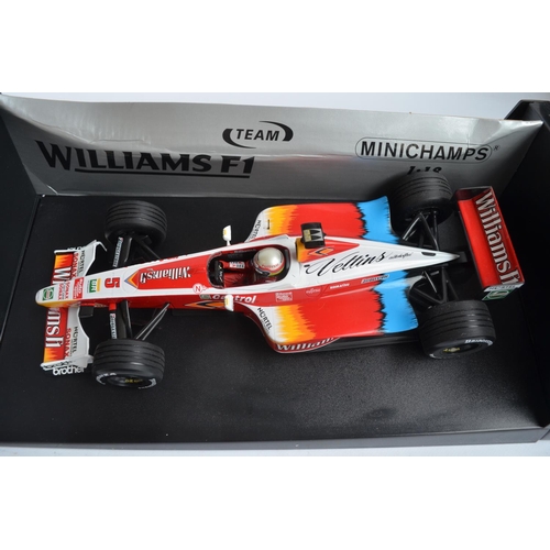 284 - 3x 1/18 diecast Formula 1 racing car models, all Team Williams to include Minichamps limited edition... 