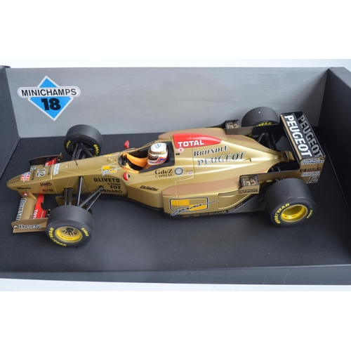 290 - 3x Minichamps (Paul's Model Art) 1/18 diecast Formula 1 racing car models to include 180 960012 Jord... 