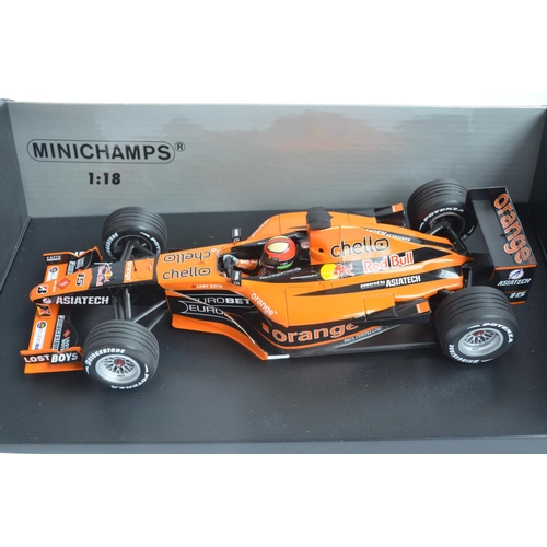 290 - 3x Minichamps (Paul's Model Art) 1/18 diecast Formula 1 racing car models to include 180 960012 Jord... 