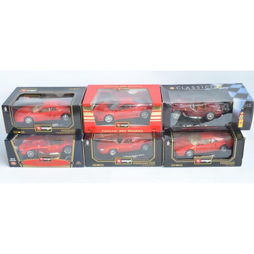 294 - 6x boxed diecast 1/18 scale Ferrari car models to include Shell Collection 1958 250 Testa Rossa with... 