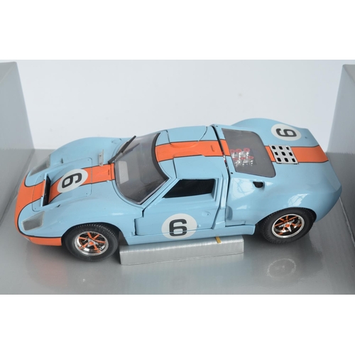 295 - 4x boxed diecast 1/18 scale racing car models from Eagle's Race to include 2x Ford GT40s and 2x Ferr... 