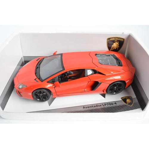 298 - 6x boxed diecast 1/18 scale Lamborghini and Maserati car models to include Burago Maserati 3200 GT (... 