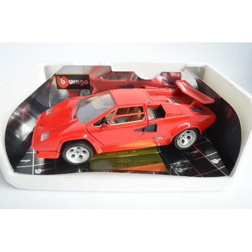 298 - 6x boxed diecast 1/18 scale Lamborghini and Maserati car models to include Burago Maserati 3200 GT (... 