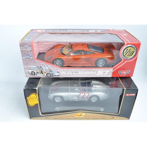 299 - 6x boxed diecast 1/18 scale car models to include Burago Mercedes-Benz 300 SLR Mille Miglia 1955,2x ... 