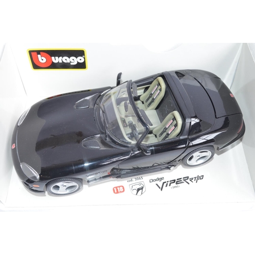 299 - 6x boxed diecast 1/18 scale car models to include Burago Mercedes-Benz 300 SLR Mille Miglia 1955,2x ... 