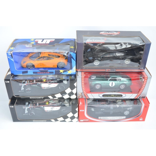 299C - 6x 1/18 scale diecast car models, various types and manufacturers but all damaged/degraded. Includes... 