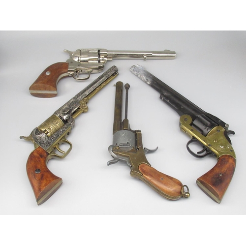 630 - Collection of 3 Denix reproduction revolvers and one other reproduction revolver (4)