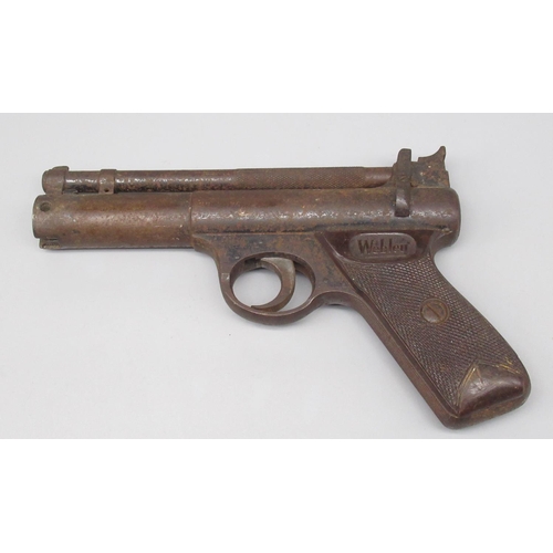 632 - Webley Senior over lever air pistol, a/f