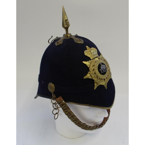 713 - Reproduction Officers Home Service Pattern Helmet with the 24th Regt brass plate.