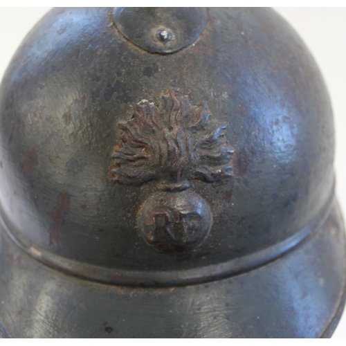 716 - French WWI Adrian Infantry Helmet. Complete with liner and chin strap.