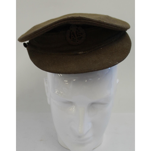 717 - Auxiliary Territorial Service Officers Peak cap. Dated 1946, W.D.282. Size 6 3/4 .