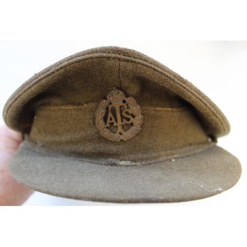 717 - Auxiliary Territorial Service Officers Peak cap. Dated 1946, W.D.282. Size 6 3/4 .