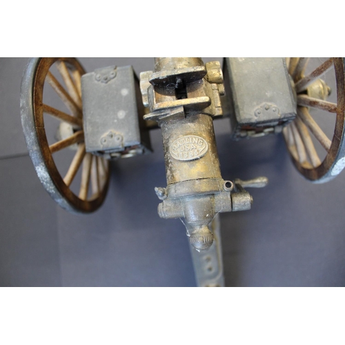 762 - Scale model of a 19th century Gatling. Invented by Richard Gatling in 1861. Scale model of a War shi... 