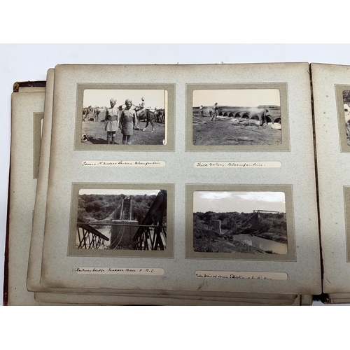 776 - Comprehensive photo album containing of photos relating to the Boer War covering Military and Domest... 