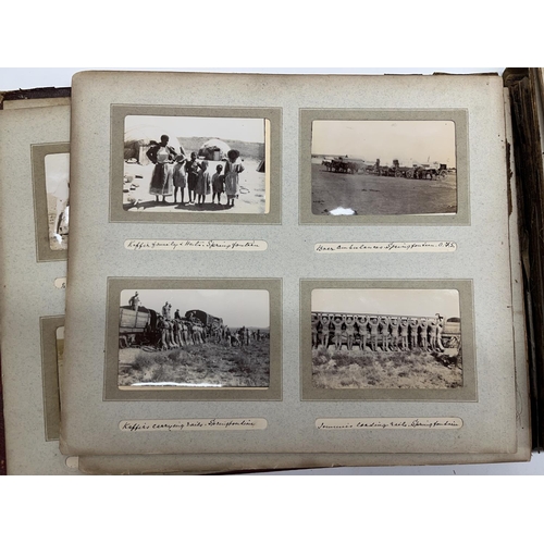 776 - Comprehensive photo album containing of photos relating to the Boer War covering Military and Domest... 