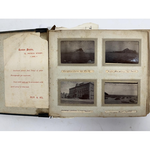 777 - c1902-1906 British Military world tour photo album comprising mostly 9cmx6cm photos covering China, ... 