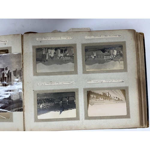 777 - c1902-1906 British Military world tour photo album comprising mostly 9cmx6cm photos covering China, ... 