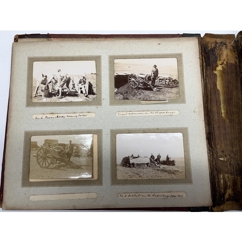 776 - Comprehensive photo album containing of photos relating to the Boer War covering Military and Domest... 