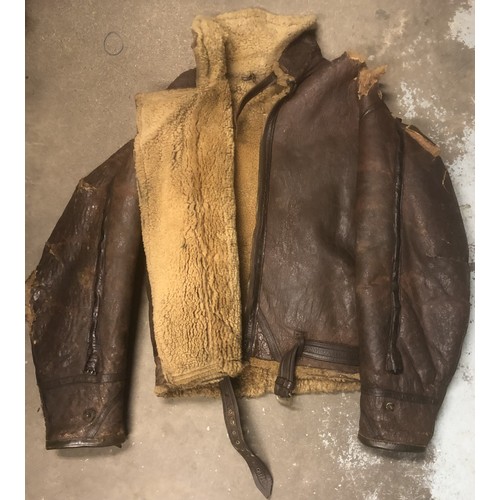 627 - WWII period Irvin Flying Jacket. Fitted with electrical sockets for warmth during operations. There ... 