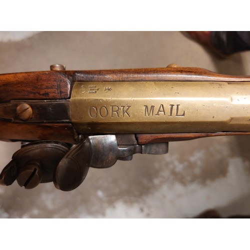 626 - Flintlock Blunderbuss with inscription 