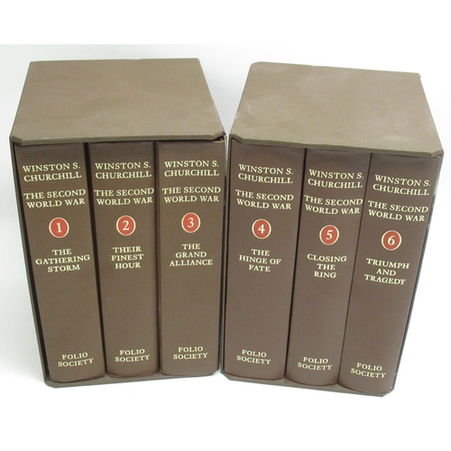 274 - Folio Society - Churchill (Winston S.) The Second World War 6 vol. set in 2 slip-cases