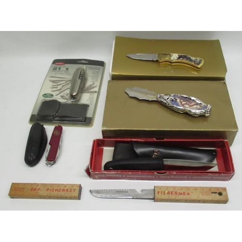 284 - Cudeman knife in original box with black leather sheath, Unopened DSL 21 in 1 stainless steel pocket... 