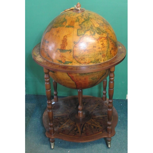 310 - C20th globe cocktail cabinet, H94cm