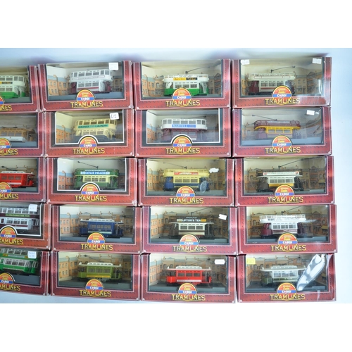 925 - Collection of boxed Corgi Tramlines series diecast model trams (some not attached to bases). (28)