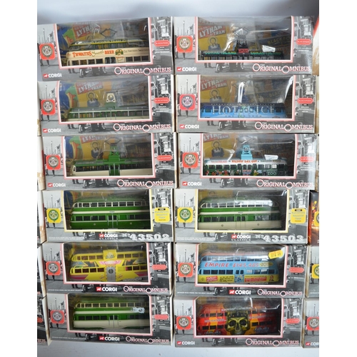 926 - Collection of boxed Corgi Original Omnibus and Classics 1/76 (OO gauge) diecast tram models and an u... 