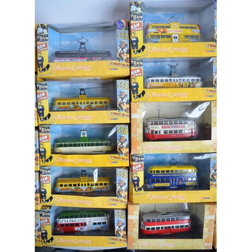 927 - Collection of  boxed 1/76 scale (OO gauge) diecast Corgi Original Omnibus Company tram models. Conte... 