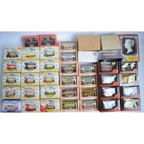 929 - Collection of  boxed 1/76 scale (OO gauge) diecast tram models to include limited edition Corgi and ... 