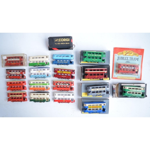 930 - Collection of diecast model vehicles and trams to include Lledo, Lesney and Corgi (including 2x Vang... 