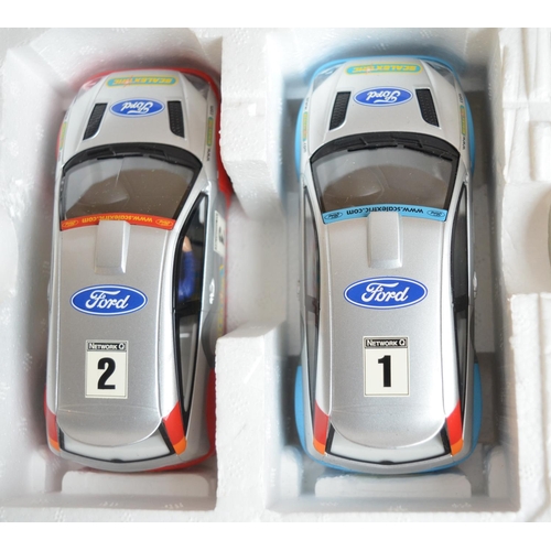 642 - Two boxed Scalextric slot car racing sets to include C1096 Ford Focus Rally and C1129 World Rally. B... 