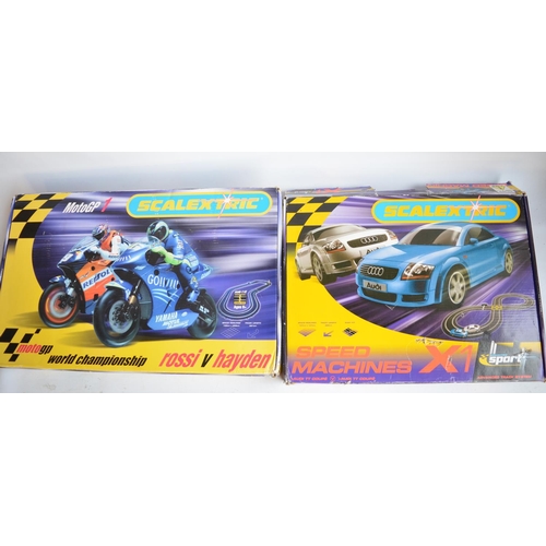 643 - Two boxed Scalextric slot car racing sets to include C1145 Audi TT Speed Machines and C5005 Moto GP ... 