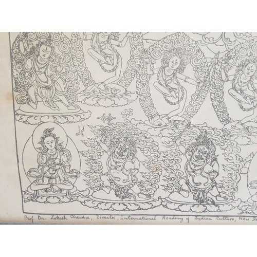 61 - Print of a woodcut of Hevajra, 1 of the Yidams in Tantric/ Vajrayana Buddhism, held at the Internati... 