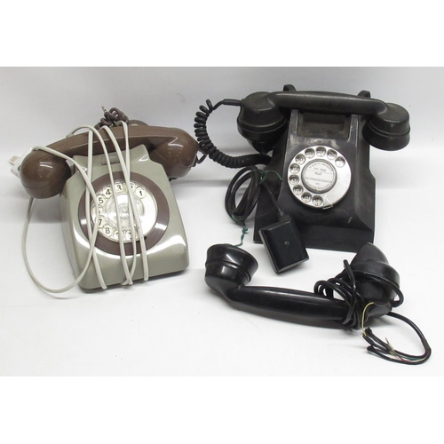 403 - GEC 746 GEN 78/1A telephone, vintage GPO black bakelite telephone and TMC handset (3)