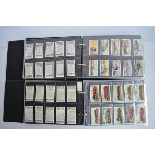 656 - Ten albums of cigarette cards to incl. Wills, Senior Service, Co-op and Ogden's. most albums filled,... 