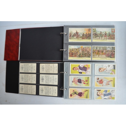 657 - Nine albums of cigarette cards incl. Lieberg, J Goddard, D.C Thomson, Churchman, Kellogg's, Barrett ... 