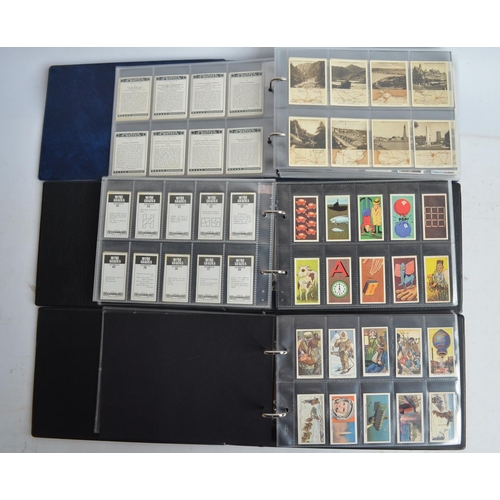 657 - Nine albums of cigarette cards incl. Lieberg, J Goddard, D.C Thomson, Churchman, Kellogg's, Barrett ... 