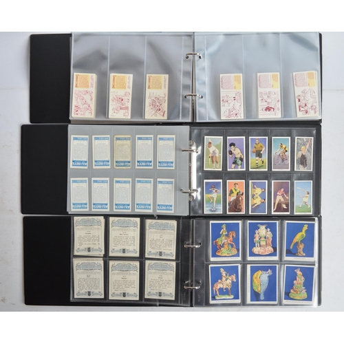 658 - Nine albums of cigarette cards incl. Carreras, Titbits, Priory Tea, Sellotape, Lyons Maid, Gaycon, B... 