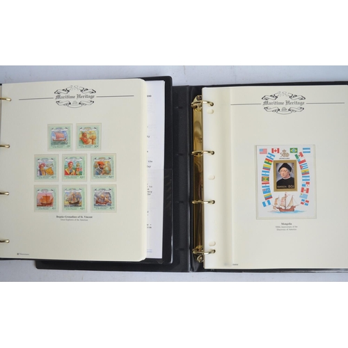 665 - Collection of 11 stamp albums incl. Cocos (Keeling) Islands album, 2 Maritime Heritage albums (inclu... 