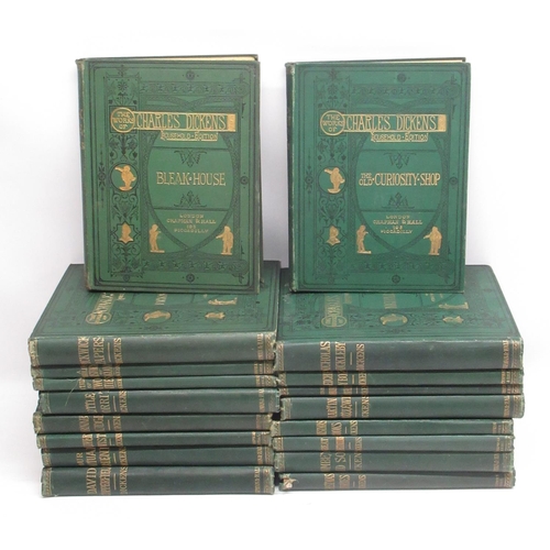 70 - Eighteen Volumes of The Works of Charles Dickens Household Edition, Chapman & Hall, hard backs c.188... 