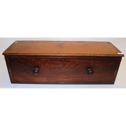 184 - C19th mahogany campaign type bureau with fall front opening to reveal fitted interior with 4 central... 