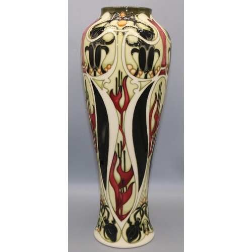 207 - Moorcroft Pottery: The Gardeners pattern tall vase, designed by Kerry Goodwin, numbered 99/200, date... 