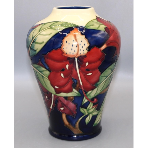 223 - Moorcroft Pottery: Simeon pattern vase, designed by Philip Gibson, dated '99, H22cm