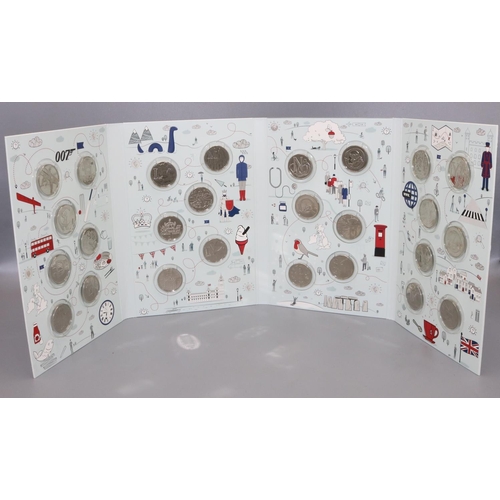 876 - The Great British Coin Hunt A-Z 2018 10p coin folder, complete with 26 coins