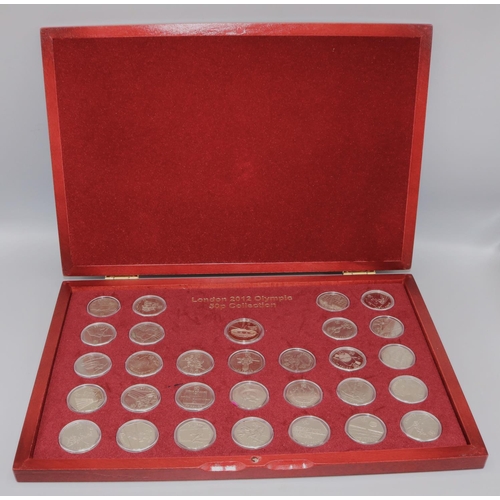 877 - London 2012 Olympic 50p Collection (30), in plastic capsules and display case, majority from circula... 