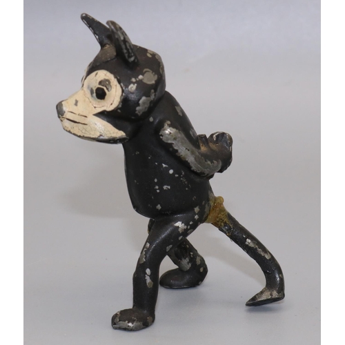 881 - Lead figure of Felix the Cat c1920s, H7cm