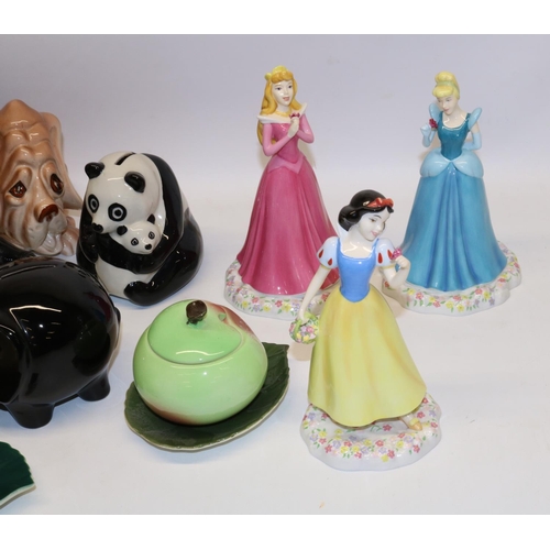 903 - Three Royal Doulton Walt Disney Showcase Collection princess figurines, comprising Snow White DP5, S... 