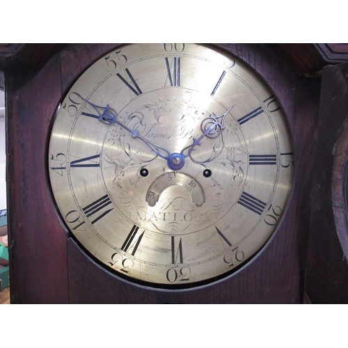 682 - James Bown, Matlock - late C18th oak eight day longcase clock, signed and engraved 13